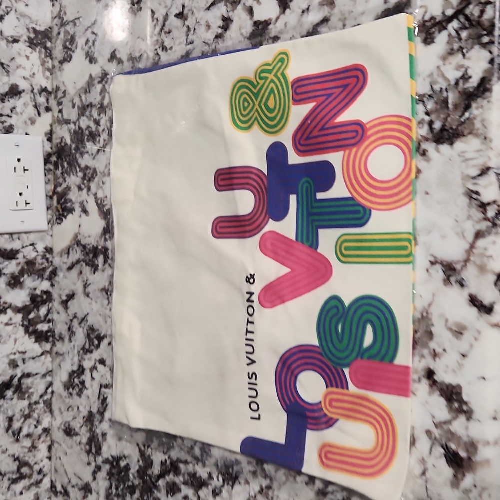 Louis Vuitton exhibition canvas tote bag